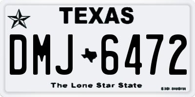 TX license plate DMJ6472