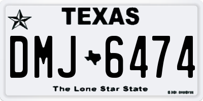 TX license plate DMJ6474
