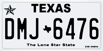 TX license plate DMJ6476