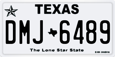 TX license plate DMJ6489