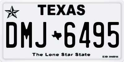 TX license plate DMJ6495
