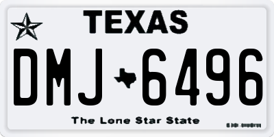 TX license plate DMJ6496
