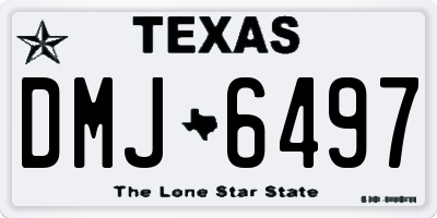 TX license plate DMJ6497