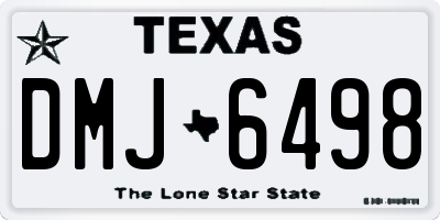 TX license plate DMJ6498