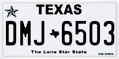 TX license plate DMJ6503