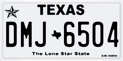 TX license plate DMJ6504
