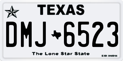 TX license plate DMJ6523