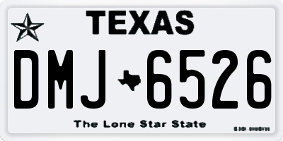 TX license plate DMJ6526