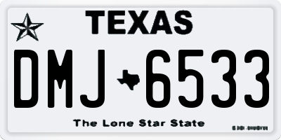 TX license plate DMJ6533