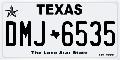TX license plate DMJ6535