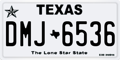 TX license plate DMJ6536