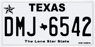 TX license plate DMJ6542