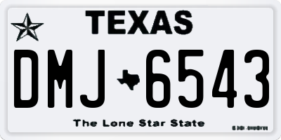 TX license plate DMJ6543