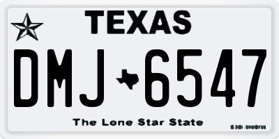 TX license plate DMJ6547