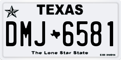 TX license plate DMJ6581