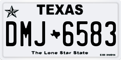 TX license plate DMJ6583