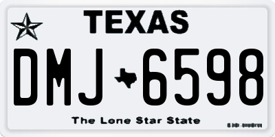 TX license plate DMJ6598