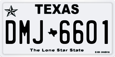 TX license plate DMJ6601