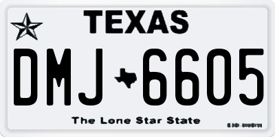 TX license plate DMJ6605