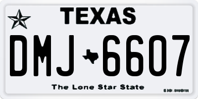 TX license plate DMJ6607