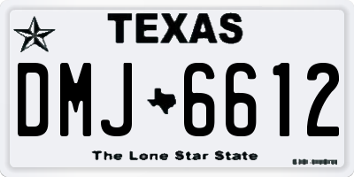 TX license plate DMJ6612