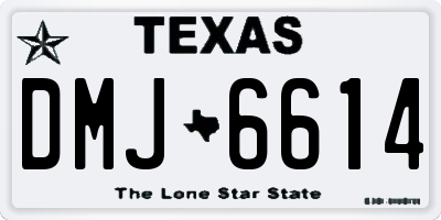 TX license plate DMJ6614