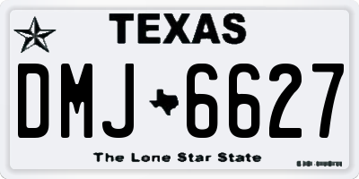 TX license plate DMJ6627