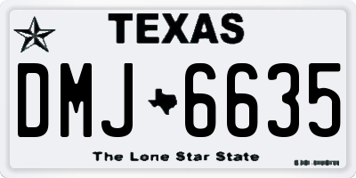 TX license plate DMJ6635