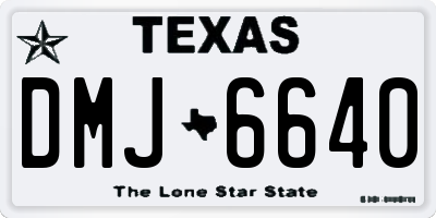 TX license plate DMJ6640