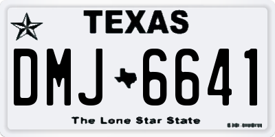 TX license plate DMJ6641