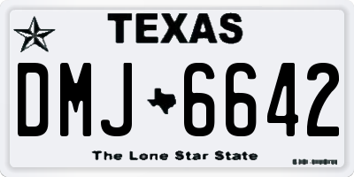 TX license plate DMJ6642