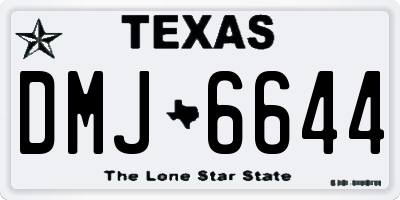 TX license plate DMJ6644