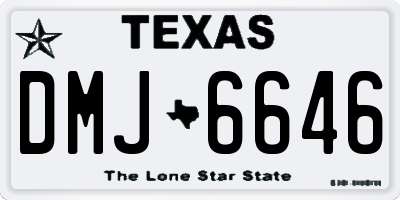 TX license plate DMJ6646