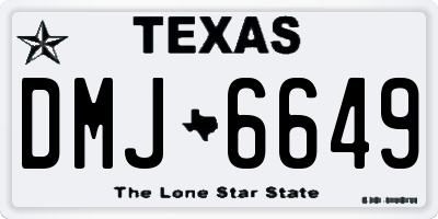 TX license plate DMJ6649