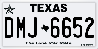 TX license plate DMJ6652