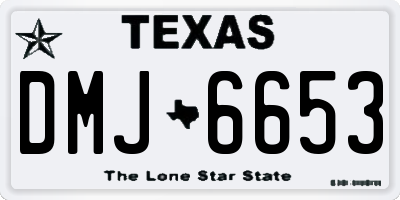 TX license plate DMJ6653