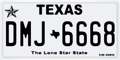 TX license plate DMJ6668