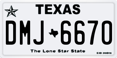 TX license plate DMJ6670