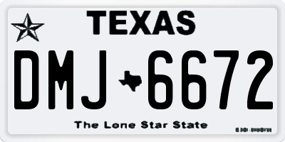 TX license plate DMJ6672