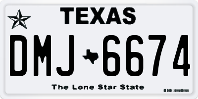 TX license plate DMJ6674