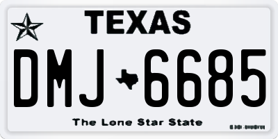 TX license plate DMJ6685