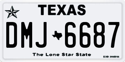 TX license plate DMJ6687