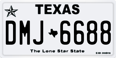 TX license plate DMJ6688