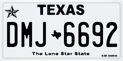 TX license plate DMJ6692