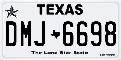 TX license plate DMJ6698