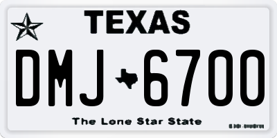 TX license plate DMJ6700