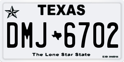 TX license plate DMJ6702
