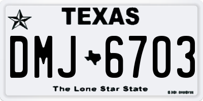 TX license plate DMJ6703