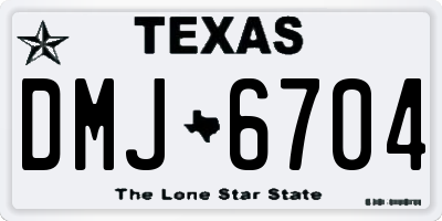 TX license plate DMJ6704