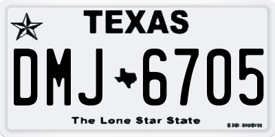 TX license plate DMJ6705